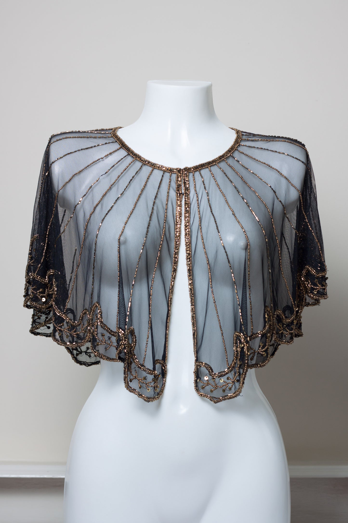 capelet black gold for special occasion