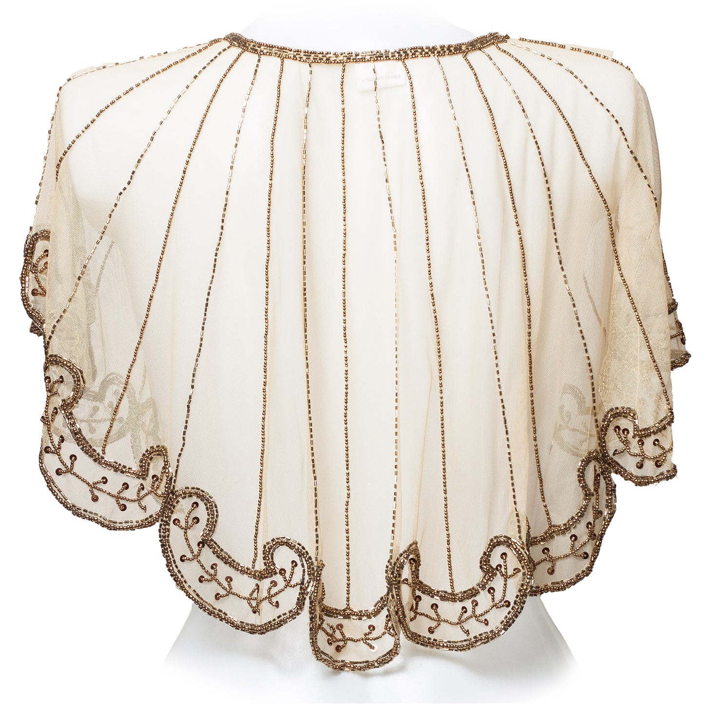 Exclusive Champagne Beige Bridal Bolero | Luxury Beaded Wedding Cape | One Size