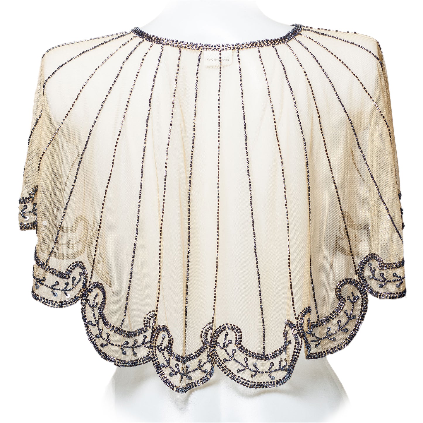 Exclusive Champagne Beige Bridal Bolero | Luxury Beaded Wedding Cape | One Size