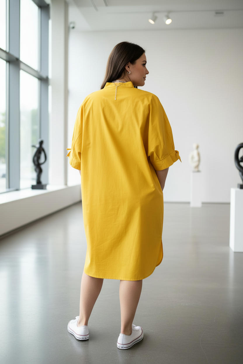 Banana Yellow Dress Back - S Size