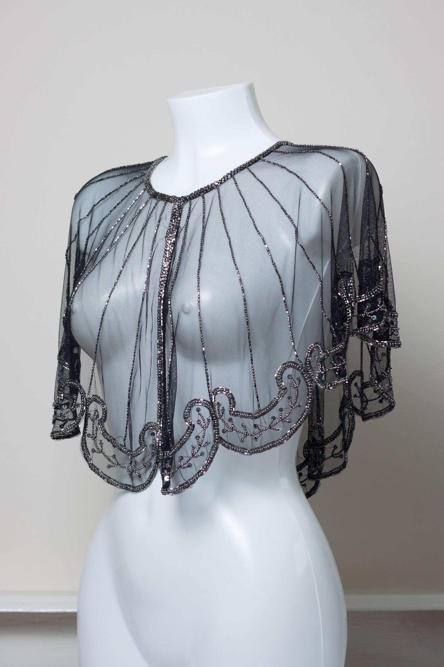 Vintage Capelet with Sequins